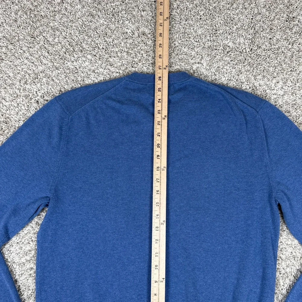 Southern‎ Tide Sweater Mens Medium Blue V Neck Cotton Coastal Prep